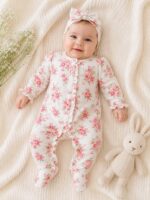 تن‌خور سرهمی گل‌گلی نوزادی دخترانه Little Me