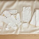 ست هشت تیکه نوزادی پسرانه بگسیا مدل کرواتی رنگ آبی و مشکی